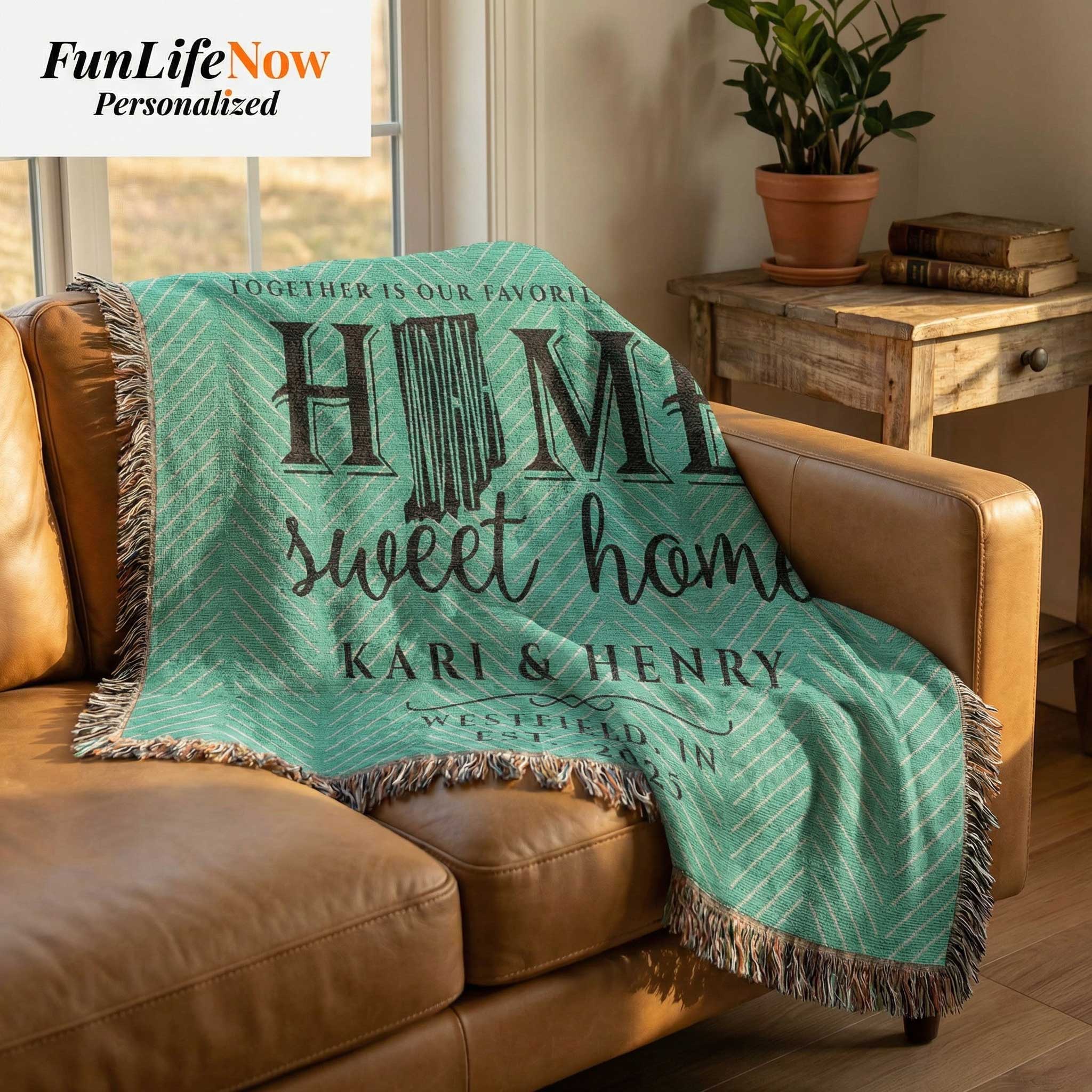 Indiana Personalized State Blanket – Custom Hoosier State Home Throw Gift