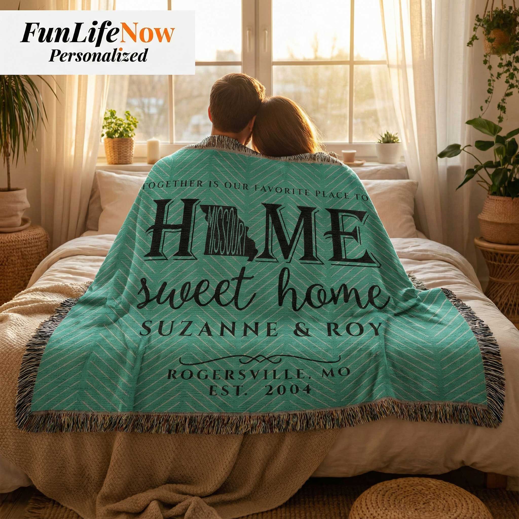 Missouri Personalized State Blanket – Custom Show-Me State Home Throw Gift