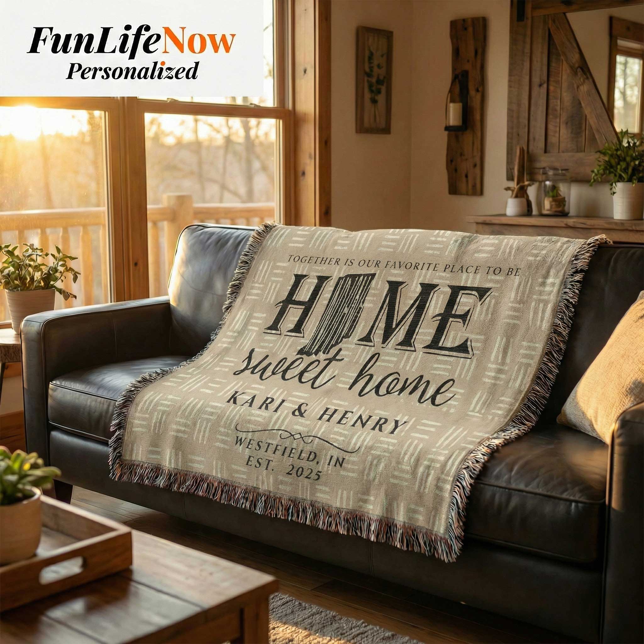 Indiana Personalized State Blanket – Custom Hoosier State Home Throw Gift