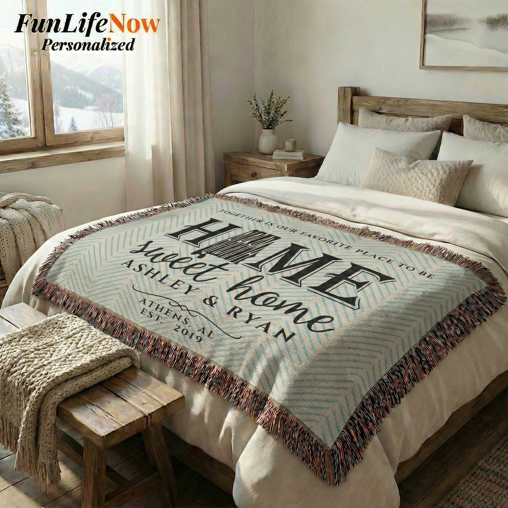 Alabama Personalized State Blanket – Custom Yellowhammer State Home Throw Gift