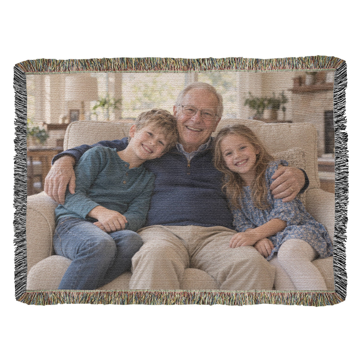 Custom Woven Photo Blanket Horizontal – Your Memories, Woven to Last