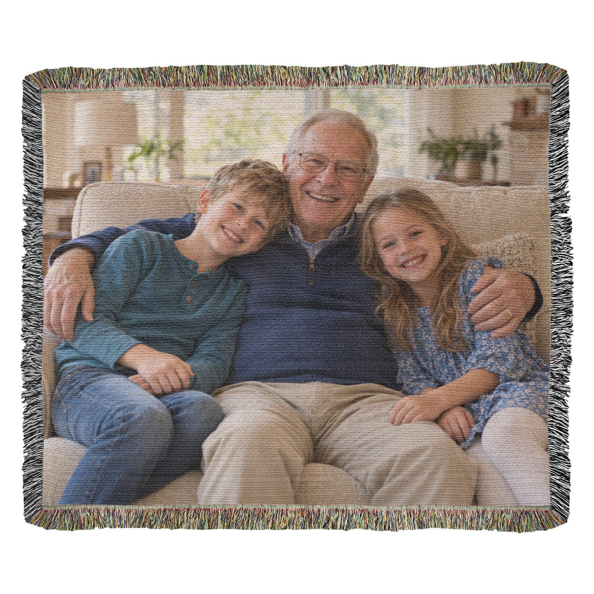 Custom Woven Photo Blanket Horizontal – Your Memories, Woven to Last