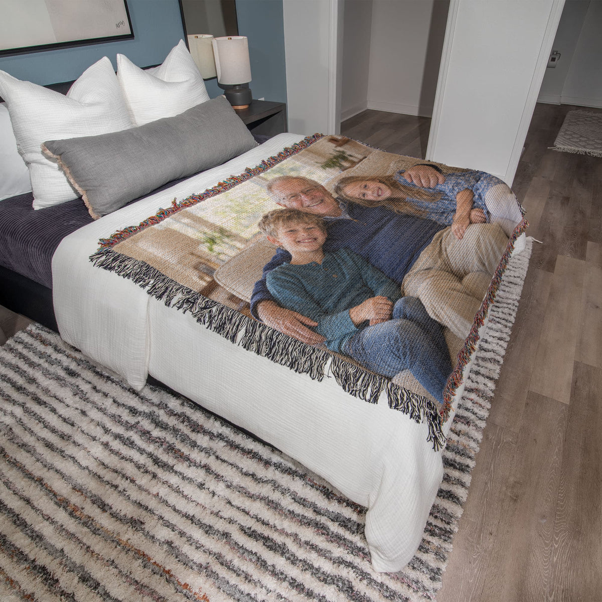 Custom Woven Photo Blanket Horizontal – Your Memories, Woven to Last