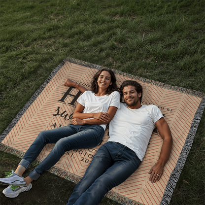 Personalized North Carolina State Woven Blanket – Custom Home Gift for Couples