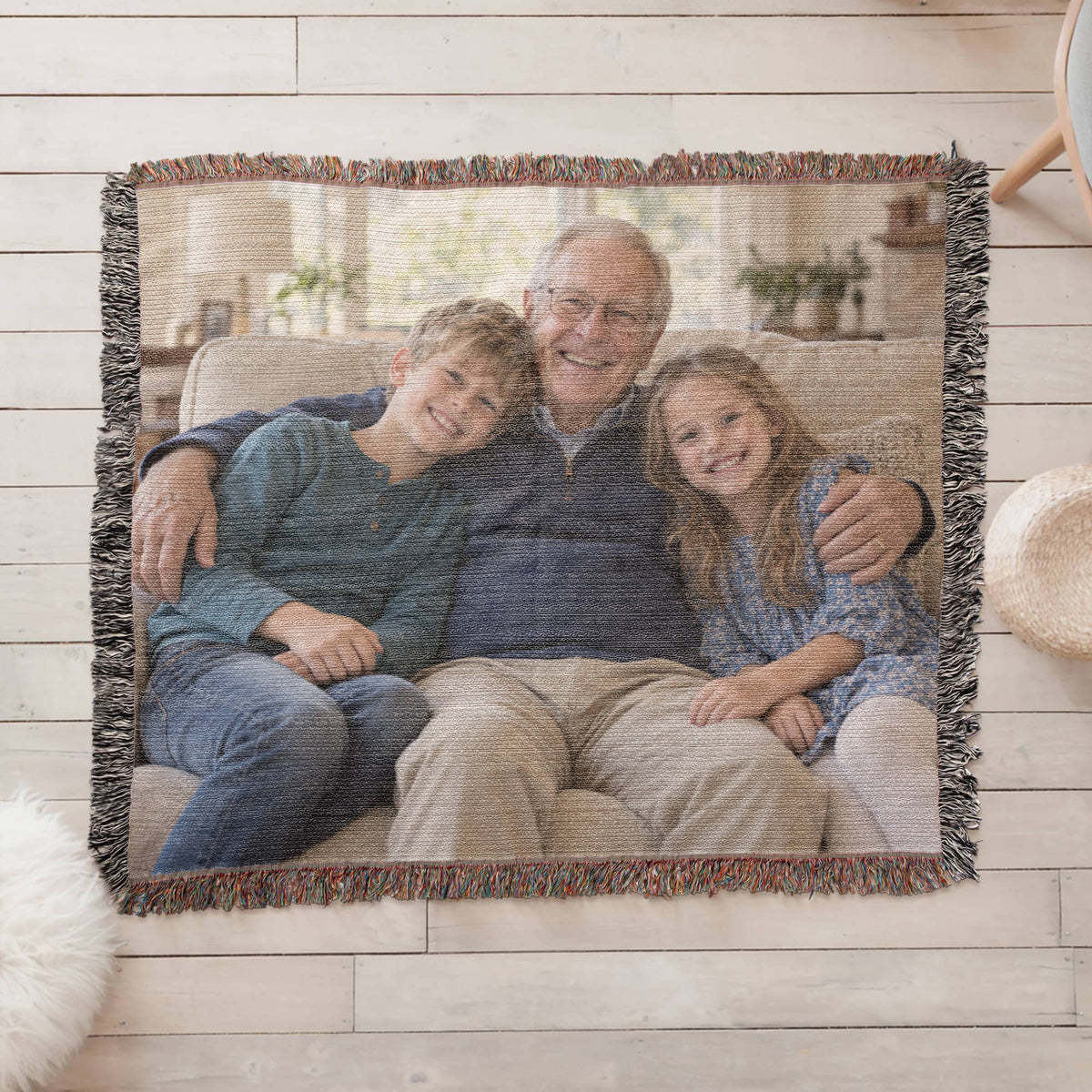 Custom Woven Photo Blanket Horizontal – Your Memories, Woven to Last