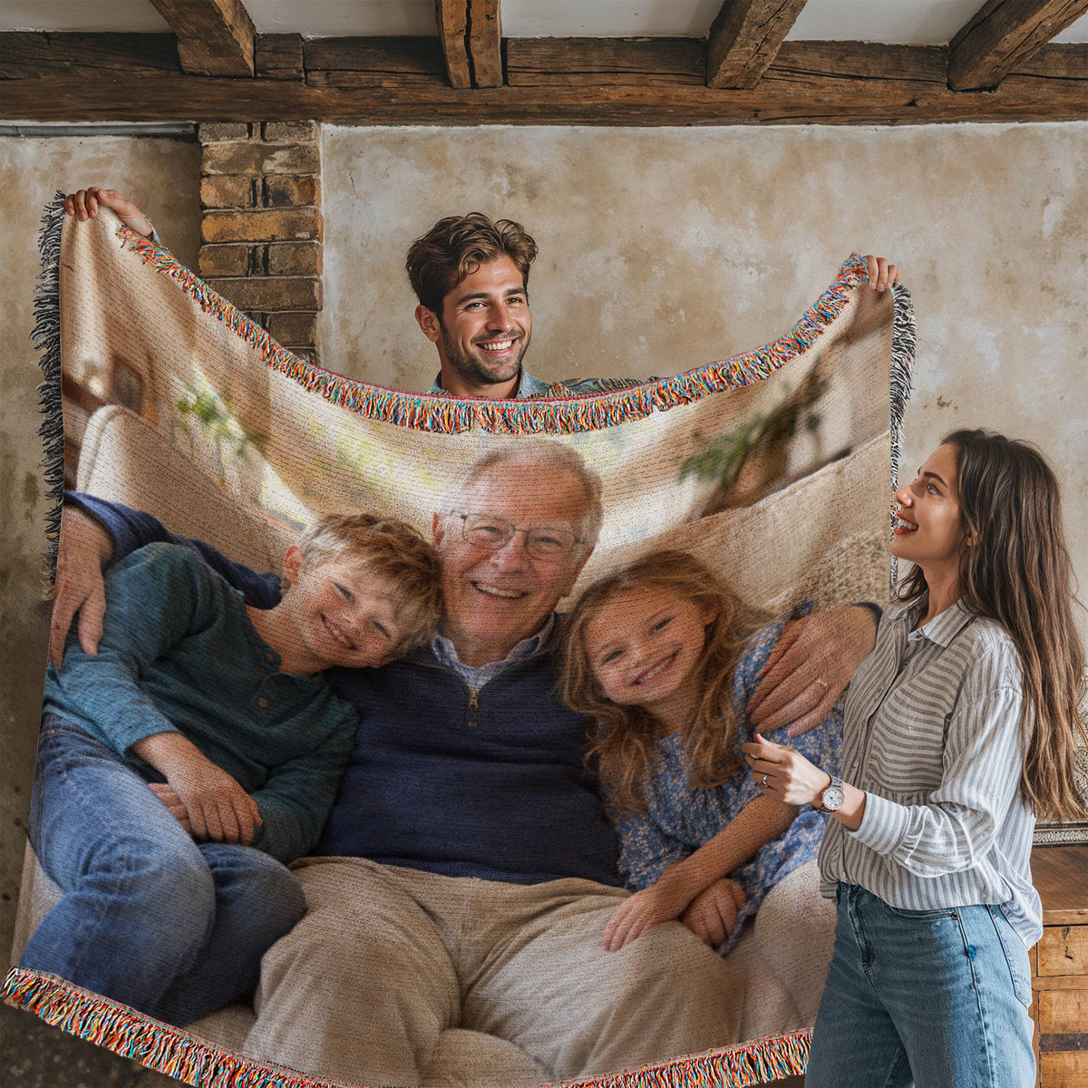 Custom Woven Photo Blanket Horizontal – Your Memories, Woven to Last