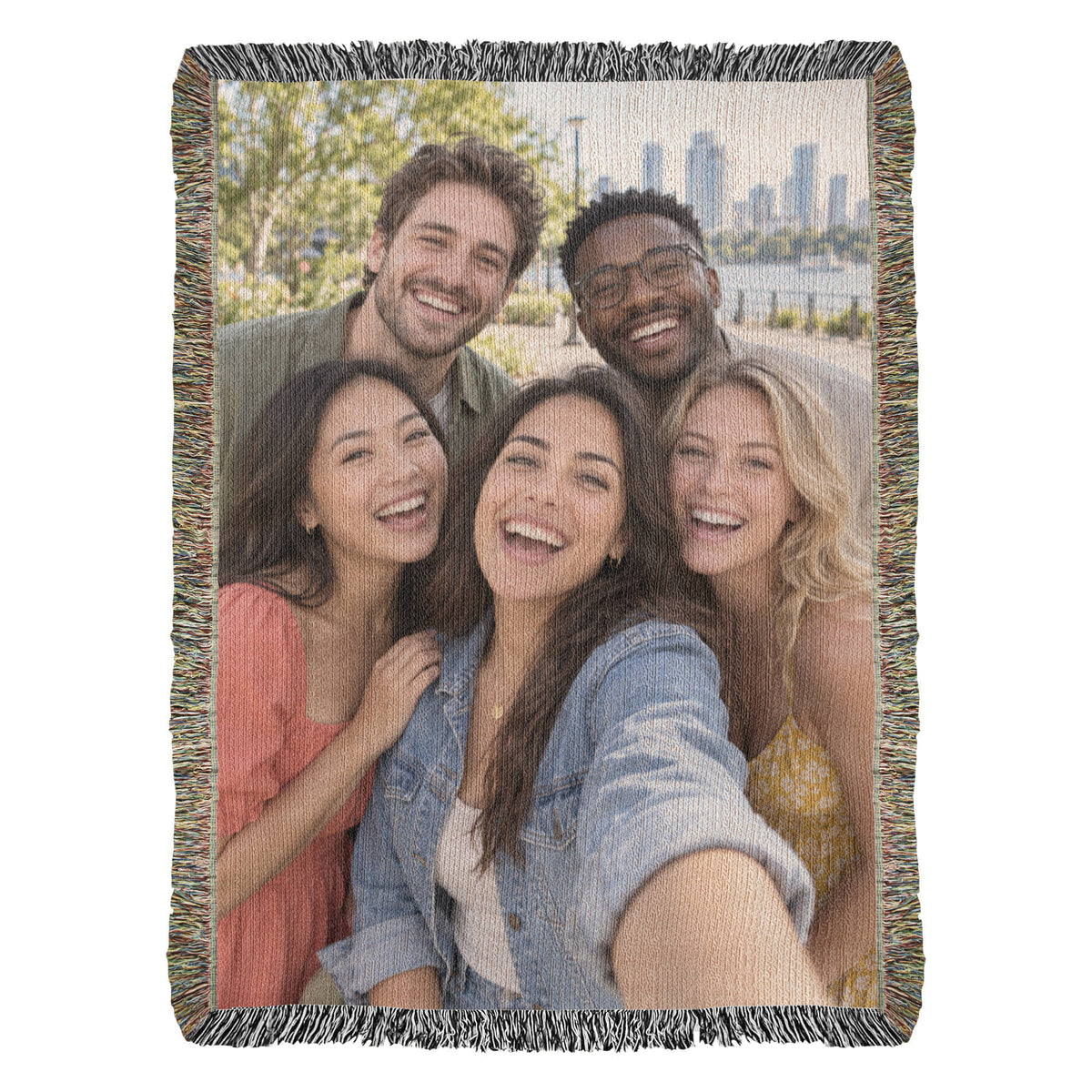 Custom Woven Photo Blanket Vertical – Your Memories, Comfort Woven to Last