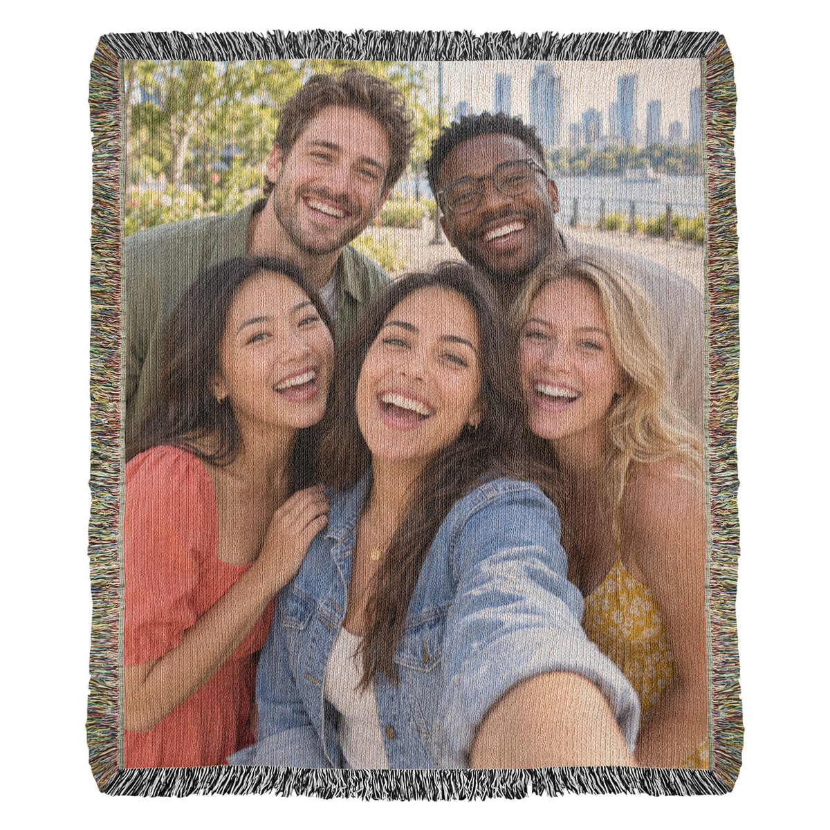 Custom Woven Photo Blanket Vertical – Your Memories, Woven to Last