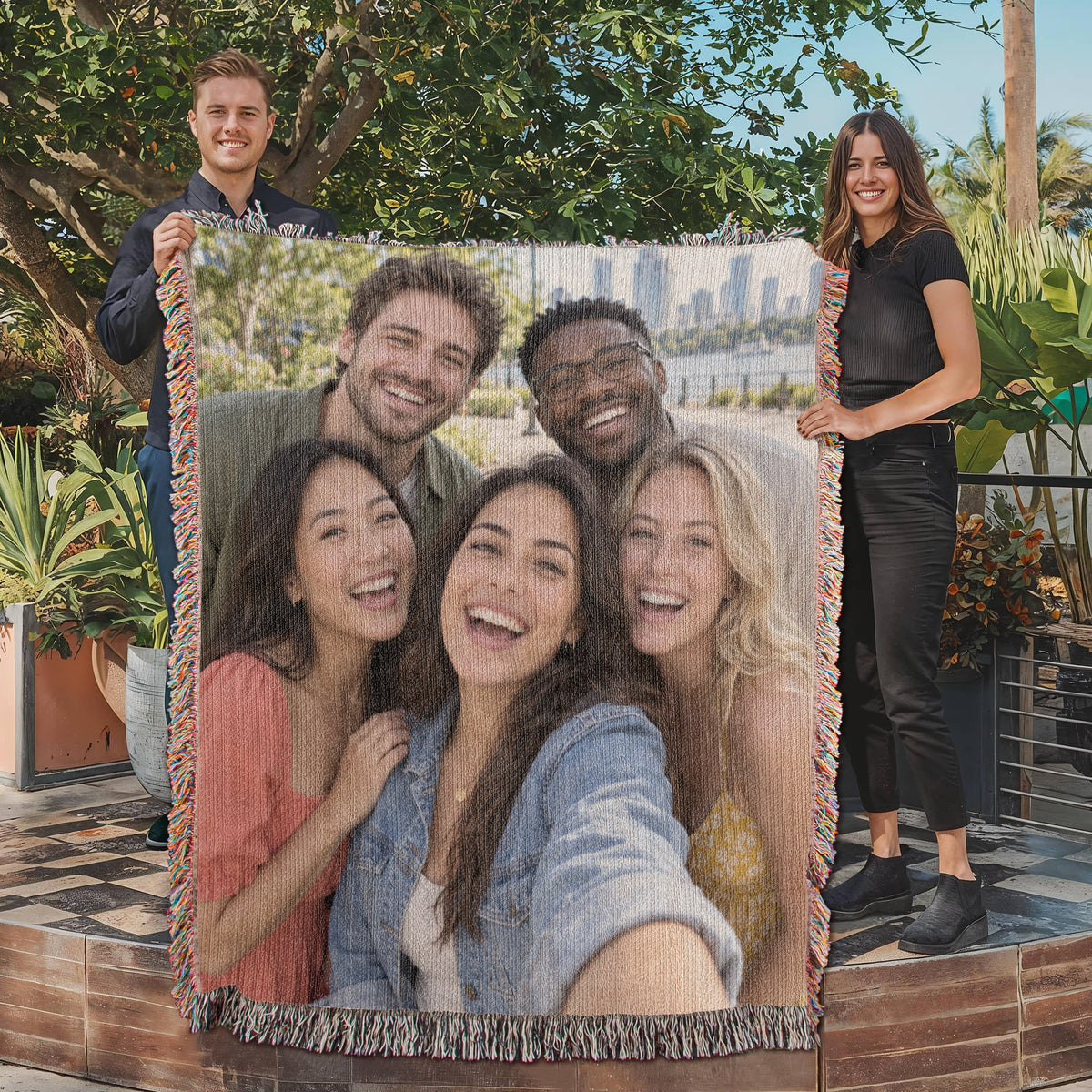 Custom Woven Photo Blanket Vertical – Your Memories, Woven to Last