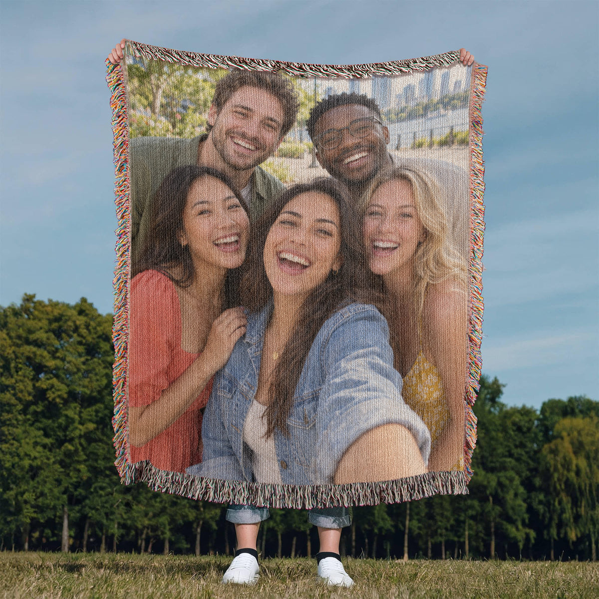 Custom Woven Photo Blanket Vertical – Your Memories, Woven to Last