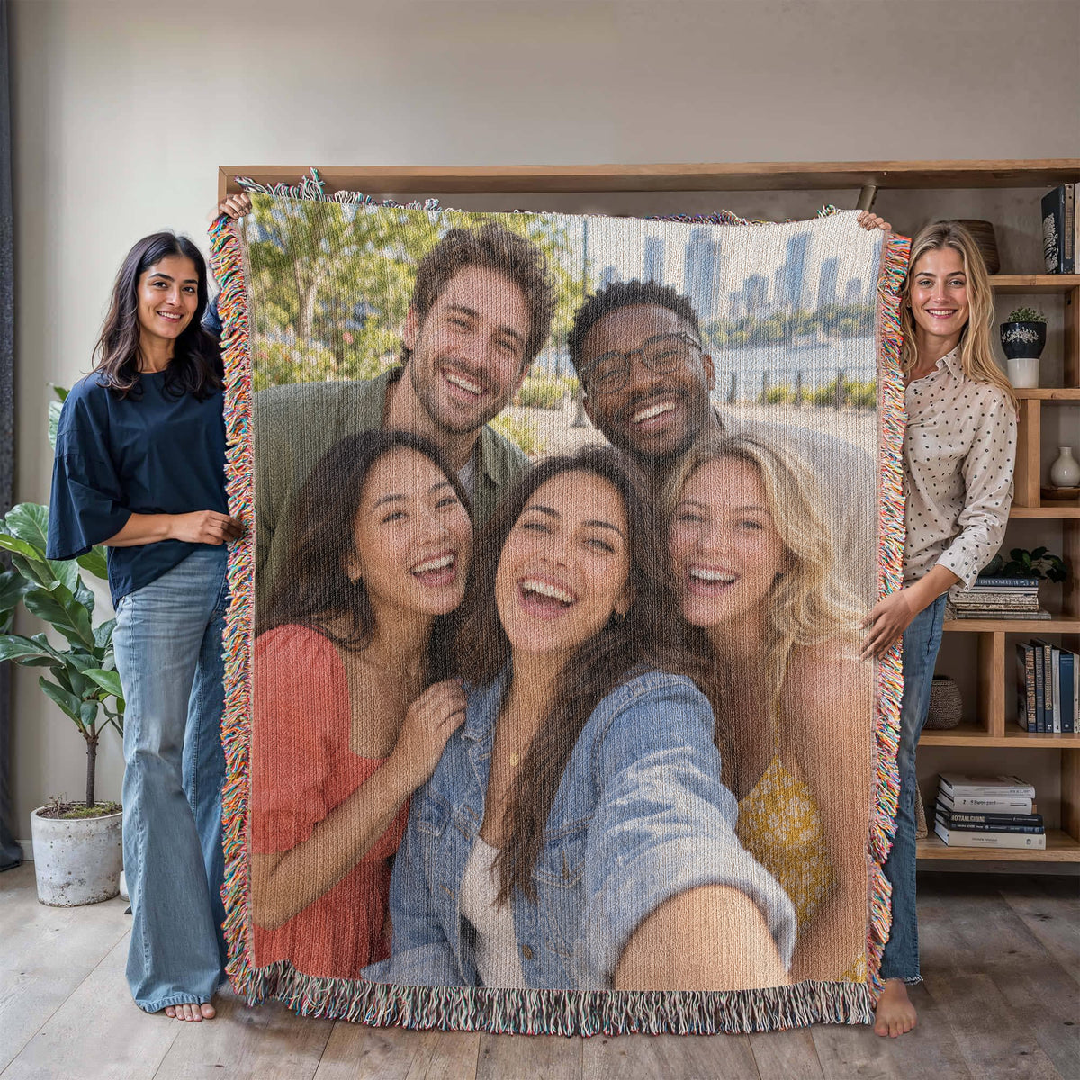 Custom Woven Photo Blanket Vertical – Your Memories, Woven to Last