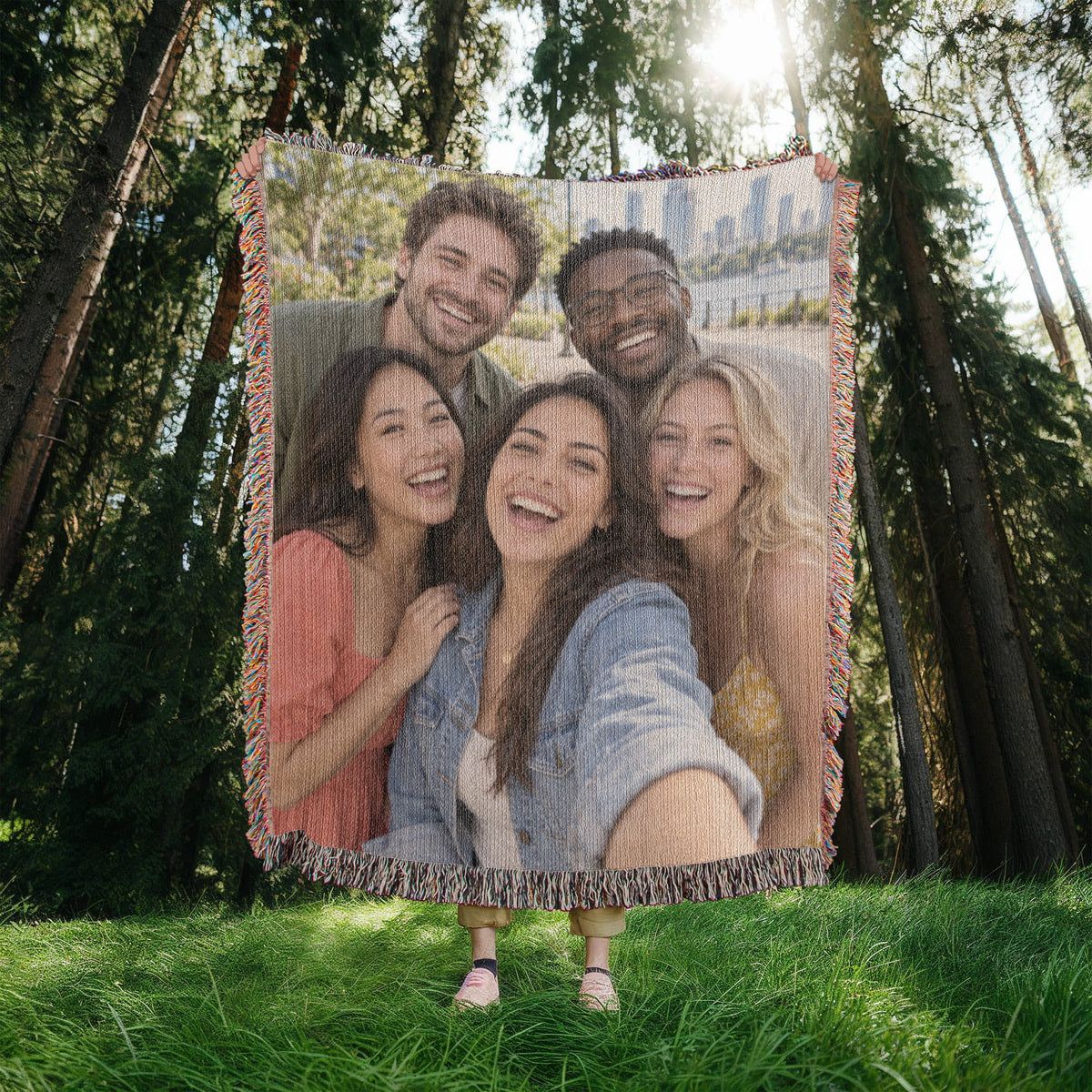 Custom Woven Photo Blanket Vertical – Your Memories, Woven to Last