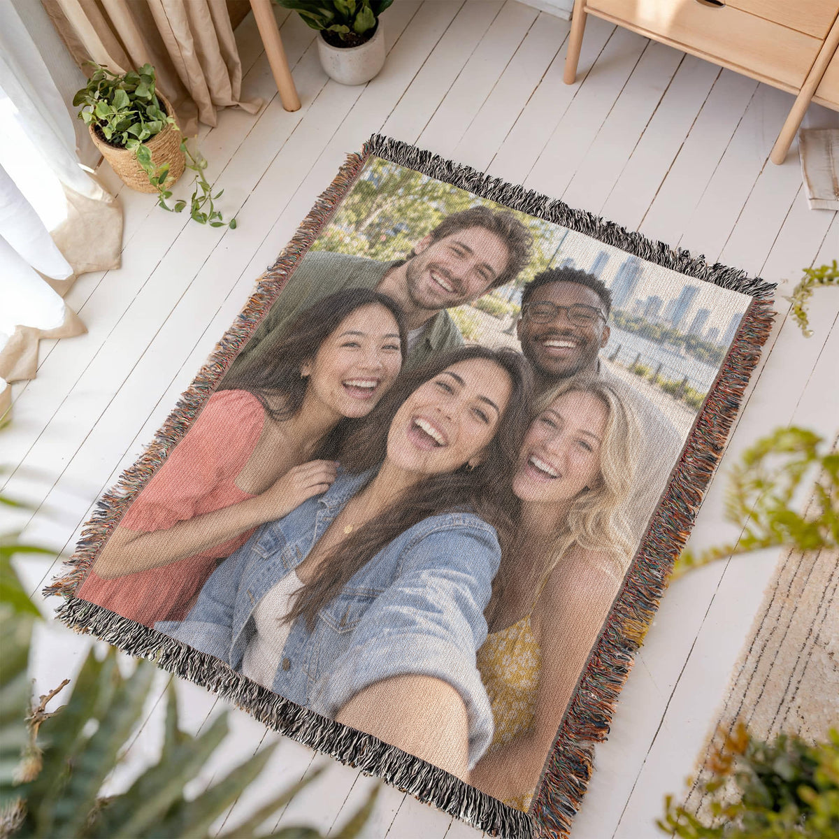 Custom Woven Photo Blanket Vertical – Your Memories, Woven to Last