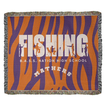Personalized Fishing Woven Blanket Throw – Custom Outdoor Fisherman Gift