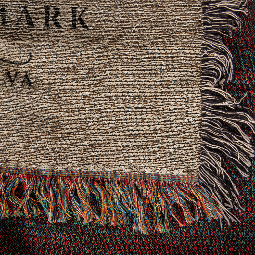 Personalized Virginia State Woven Blanket – Custom Home Throw for Couples