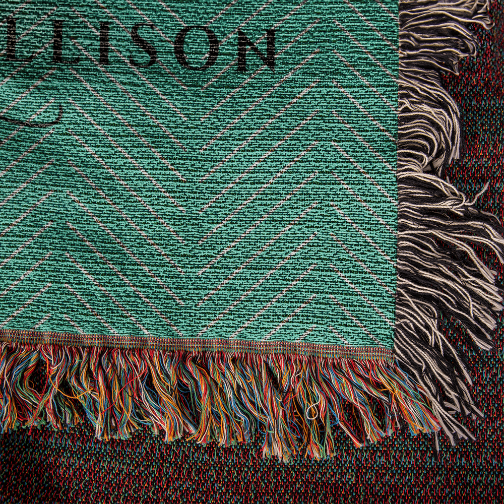 Personalized Wyoming State Woven Blanket – Custom Throw for Couples