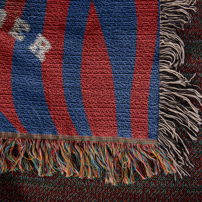 Personalized Skiing Woven Blanket Throw – Custom Skier Gift