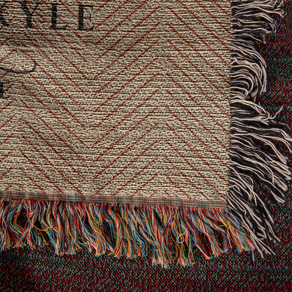 Personalized Nebraska Woven Blanket – Custom State Throw for Couples