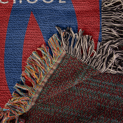 Personalized Skiing Woven Blanket Throw – Custom Skier Gift