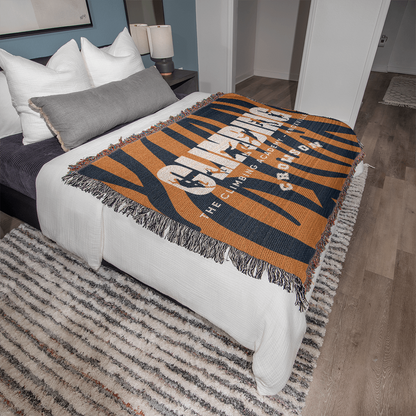 Personalized Climbing Woven Blanket Throw – Custom Rock Climber Gift