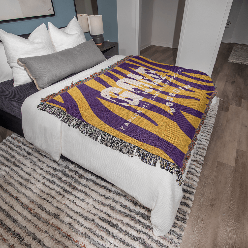 Personalized Golf Woven Blanket Throw – Custom Golfer Gift