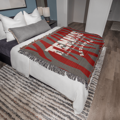 Personalized Tennis Woven Blanket Throw – Custom Athlete Gift