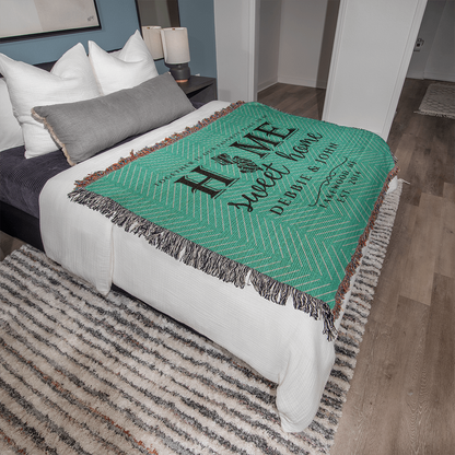 Personalized New Jersey State Woven Blanket – Custom Home Gift for Couples