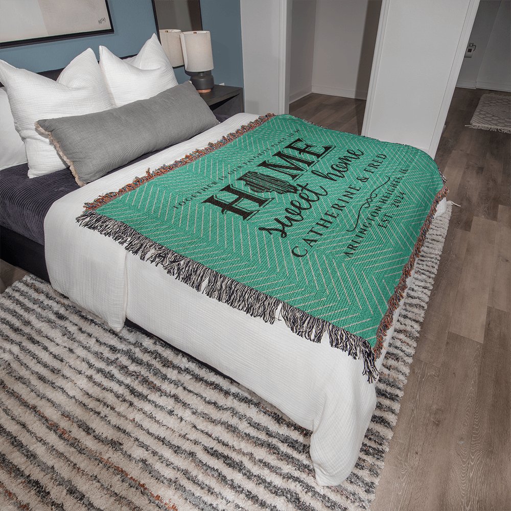 Personalized Illinois Woven Blanket – Custom Home State Throw with Name & Location