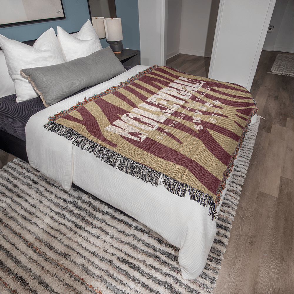 Personalized Volleyball Player Woven Blanket Throw – Custom Athlete Gift
