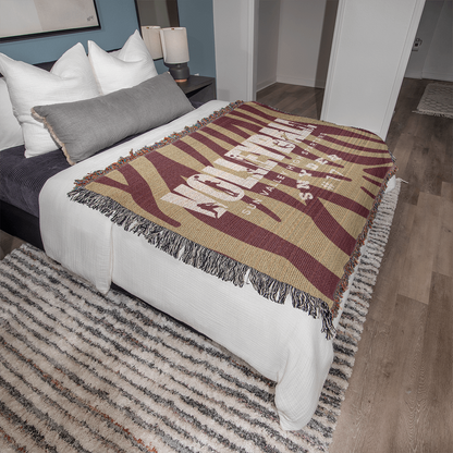 Personalized Volleyball Player Woven Blanket Throw – Custom Athlete Gift