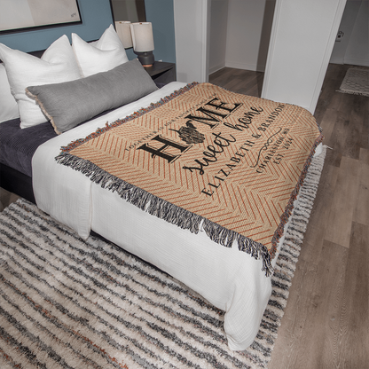 Personalized West Virginia State Woven Blanket – Custom Home Throw for Couples