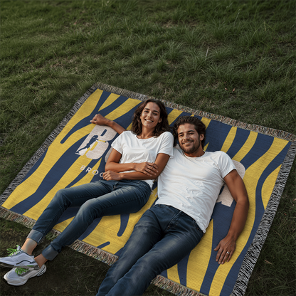 Personalized Boxing Woven Blanket Throw – Custom Boxer Gift