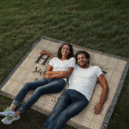Personalized Tennessee State Woven Blanket – Custom Home Gift for Couples