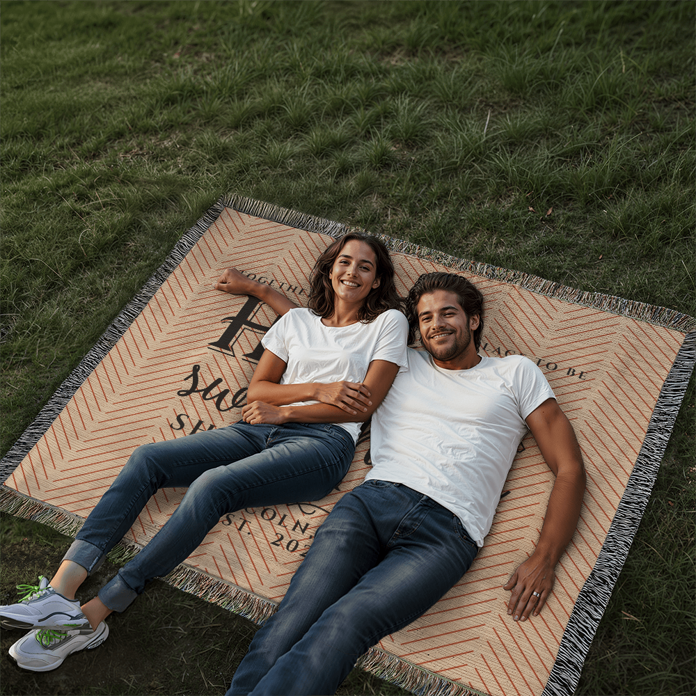 Personalized Nebraska Woven Blanket – Custom State Throw for Couples