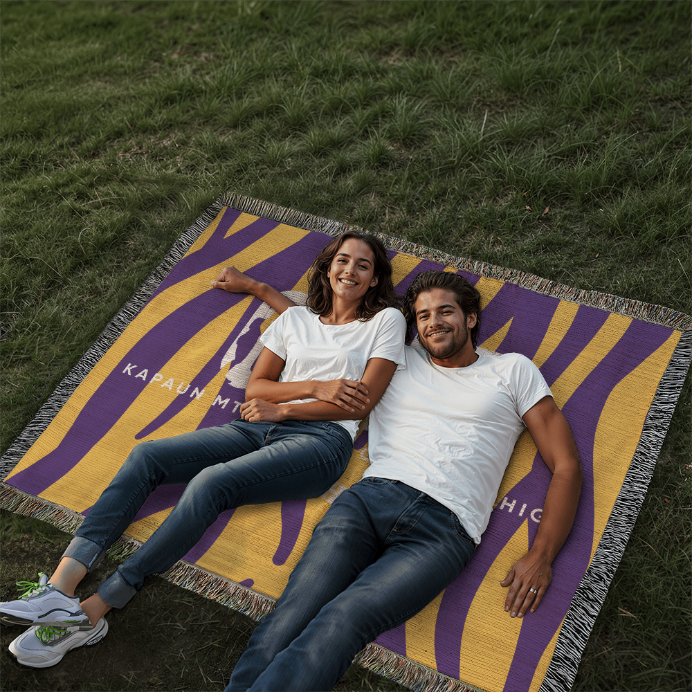 Personalized Golf Woven Blanket Throw – Custom Golfer Gift