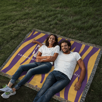 Personalized Golf Woven Blanket Throw – Custom Golfer Gift