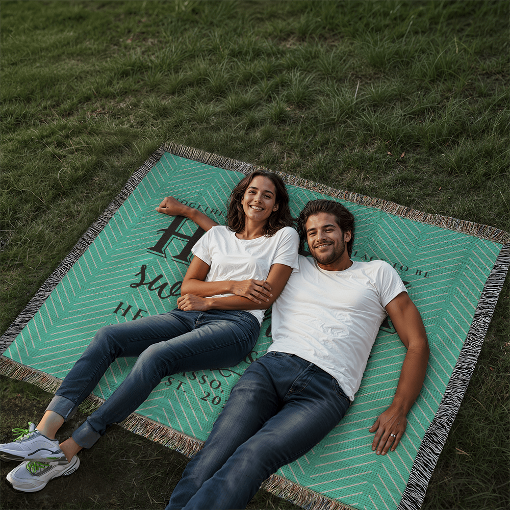 Personalized Oklahoma State Woven Blanket – Custom Home Gift for Couples