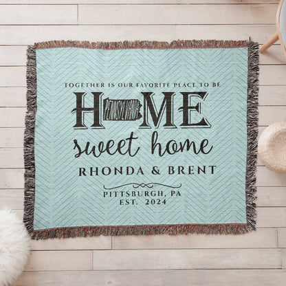 Personalized Pennsylvania State Woven Blanket – Custom Home Gift for Couples