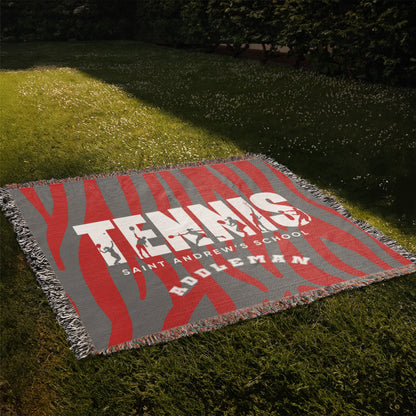 Personalized Tennis Woven Blanket Throw – Custom Athlete Gift