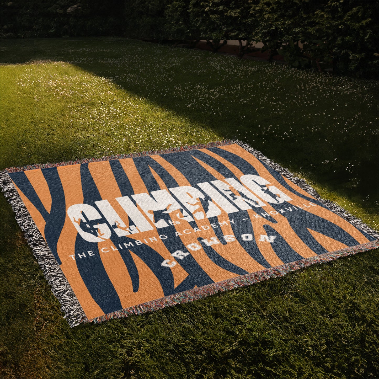 Personalized Climbing Woven Blanket Throw – Custom Rock Climber Gift