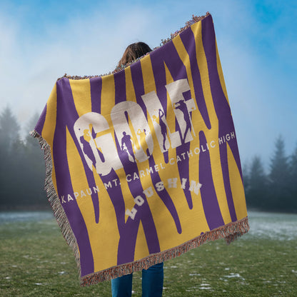 Personalized Golf Woven Blanket Throw – Custom Golfer Gift