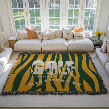 Personalized Golf Woven Blanket Throw – Custom Golfer Gift
