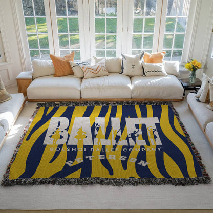 Personalized Ballet Woven Blanket Throw – Custom Dancer Gift