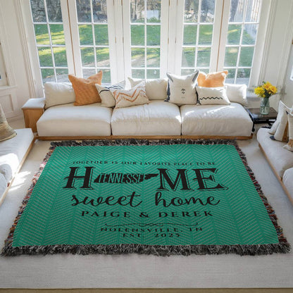Personalized Tennessee State Woven Blanket – Custom Home Gift for Couples