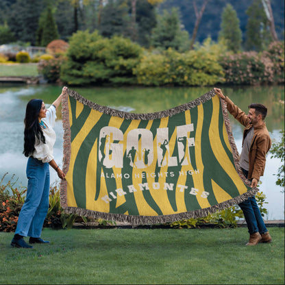 Personalized Golf Woven Blanket Throw – Custom Golfer Gift
