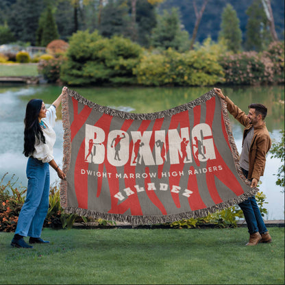 Personalized Boxing Woven Blanket Throw – Custom Boxer Gift
