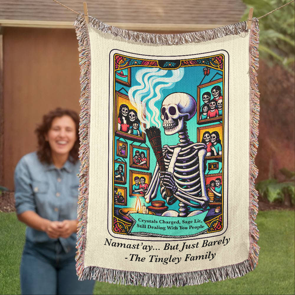 Personalized Not Enough Sage Tarot Card Woven Blanket – Custom Gift, Fleece/Sherpa Throw