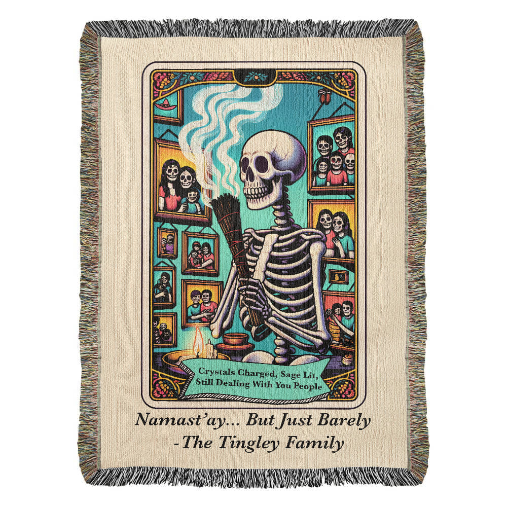 Personalized Not Enough Sage Tarot Card Woven Blanket – Custom Gift, Fleece/Sherpa Throw