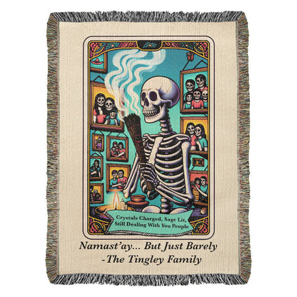 Personalized Not Enough Sage Tarot Card Woven Blanket Custom Gift Throw