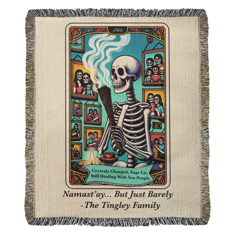 Personalized Not Enough Sage Tarot Card Woven Blanket – Custom Gift, Fleece/Sherpa Throw